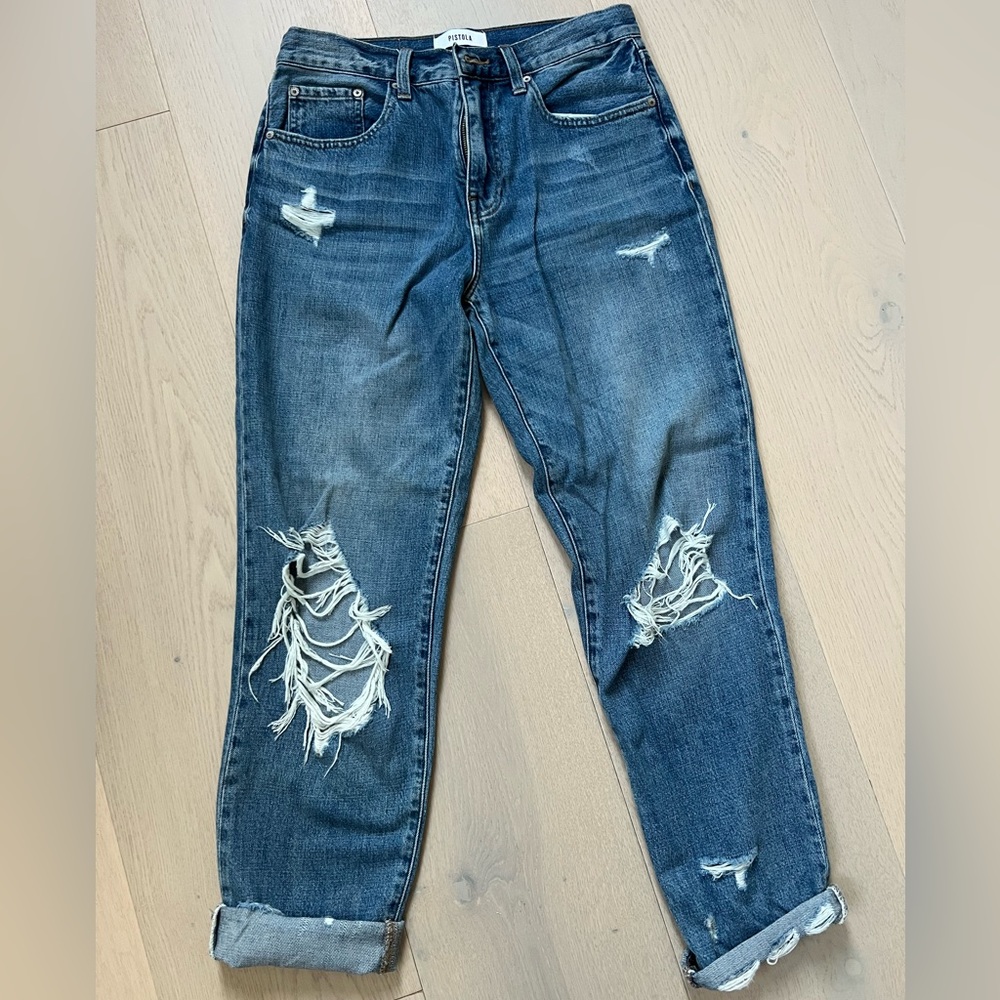 Distressed Pistola Jean Size 27